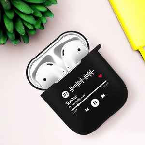 Custom Scannable Spotify Code Airpods 1 / 2 Case Black