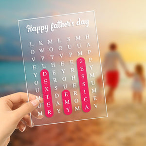 Custom Family Name Acrylic Plaque - Father's Day Gifts