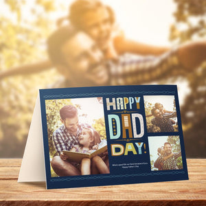 Fathers Day Gift Custom Greeting Card for Him Custom Photo Card Happy Dad Day