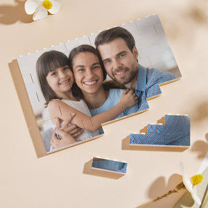 Family Gifts Personalized Building Brick Square-Shaped Photo Building Block