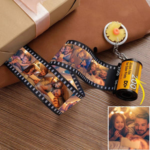 Camera Roll Keychain Custom Photo Keychain with Photo and Text QR code