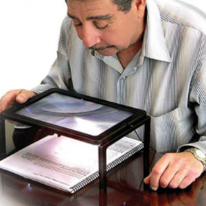 LED Book Magnifier with Light for Reading