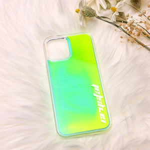 Custom Neon Quicksand iphone Case - Name