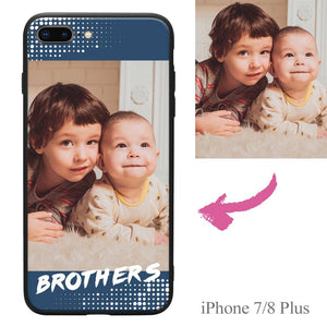 iPhone7p/8p Custom Brothers Family Photo Protective Phone Case