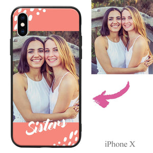 iPhoneX Custom Sisters Photo Protective Phone Case