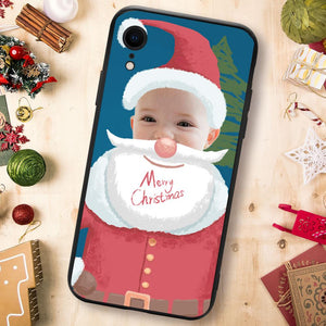 Christmas sale - Custom Santa Claus iPhone Case - Blue
