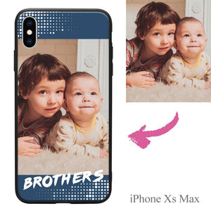 iPhoneXs Max Custom Brothers Family Photo Protective Phone Case