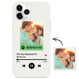 Custom Spotify Code iPhone Case Transparent Music Theme Unique Commemorative Silicone Gifts - Green