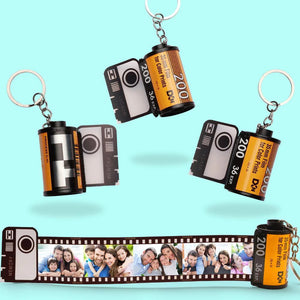 Custom Colorful Camera Roll Keychain - Couple
