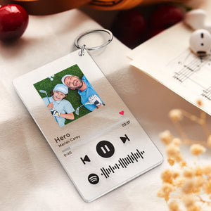 Spotify Picture Frame Personalized Spotify Code Music Plaque Keychain(2.1in x 3.4in)