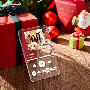 Christmas Gifts Spotify Glass Keychain Plaque & Night Light - Family