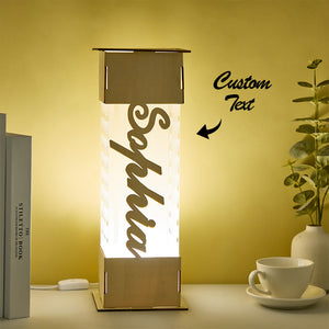 Personalized LED Lamp Custom Name Wooden Acrylic Night Light Birthday Gift - Getcustomphonecase