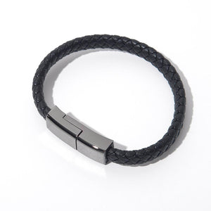 Father's Day Gift Creative Bracelet Data Cable Woven Leather Gifts 3 Color Bracelet For Dad