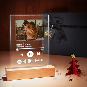 Christmas Gifts Spotify Glass Custom Spotify Night Light Spotify Picture Frame with Black Ribbon Box