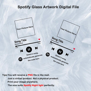 Spotify Glass Artwork Digital File PNG