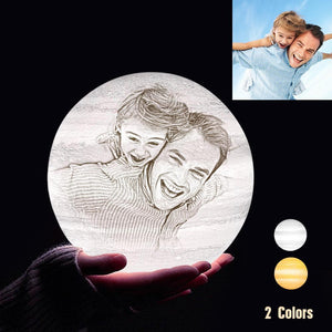 Personalized 3D Printing Photo&Engraved Jupiter Lamp - For Family - Touch 2 Colors(10cm-20cm)