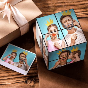 Gift For Dad Photo Cube Gift Custom Photo Rubic's Cube Romantic Style For Father