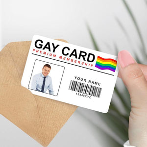Personalised GAY CARD - Premium Lifetime membership, Joke Meme, Funny Gift, Gift for Prank, Identity Card