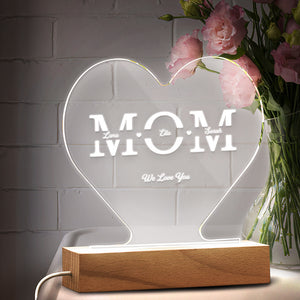 Personalized Night Light, Mother's Day Light, LED Light, Custom Engraved Night Light