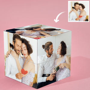 Best Couple Gift Custom Photo Rubic's Cube Gift Multiphoto Cube - For Her