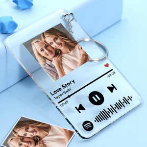 Personalized Spotify Code Music Plaque Keychain(2.1in x 3.4in) - Gift For Her