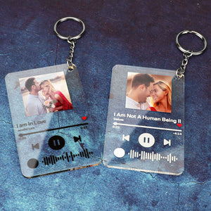Anniversary Gifts Custom Spotify Code Keychain Music Plaque Glass Decor Night Light