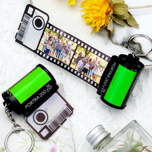 Gift For Lover Custom Camera Roll Keychain Personalized Multiphoto Film Roll Keychain Keychain 5-20 Pictures