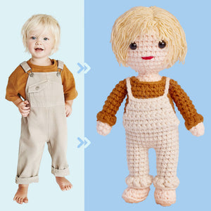 Custom Crochet Doll Personalized Gifts Handwoven Mini Look alike Dolls - Cute Kid Doll - Getcustomphonecase