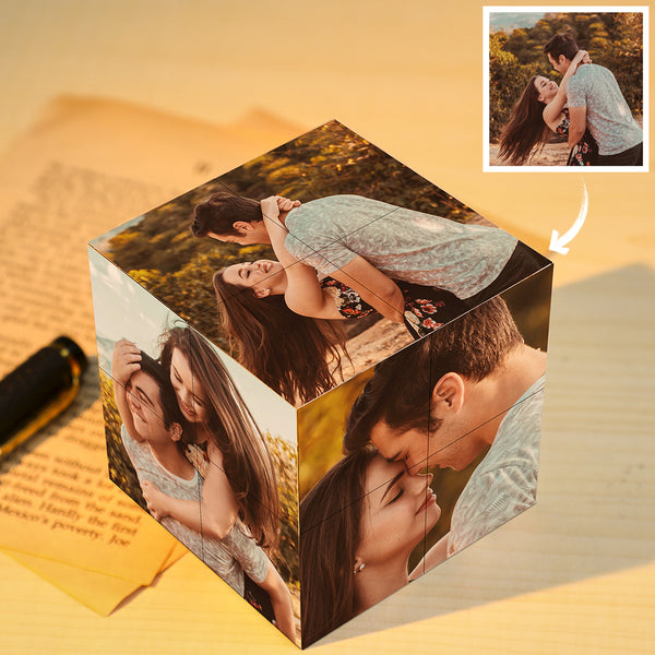 Memorial Gift Custom Photo Rubic's Cube Gift Multiphoto Cube - For Couple