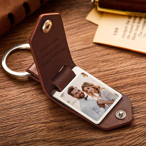 Gifts For Him Drive Safe I Love You Keychain Personalized Photo Keychain