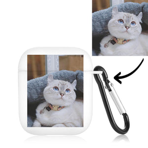 Custom Airpods Case For Airpods 2nd White Cute Pet With Photo