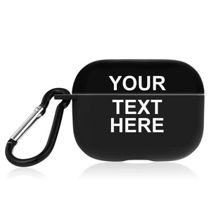 Custon Airpods Case For Airpods 3nd Airpods Pro Black With Text