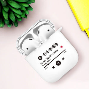 Custom Scannable Spotify Code Airpods 1 / 2 Case White