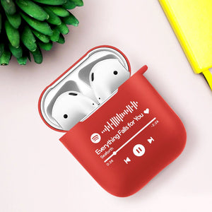Custom Scannable Spotify Code Airpods 1 / 2 Case Red
