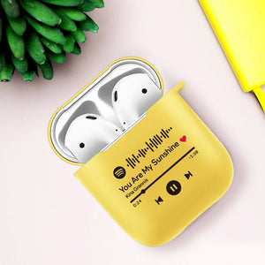 Custom Scannable Spotify Code Airpods 1 / 2 Case Yellow