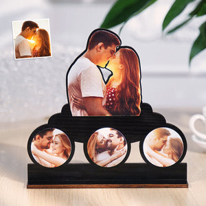 Custom Photo Wooden Frame Romantic Decor Plaque Gifts For Couples - Getcustomphonecase