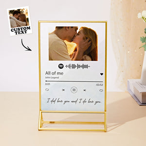 Custom Spotify Music Art Acrylic Plaque Double Sided Personalized Photos Song with Scannable Code - Getcustomphonecase