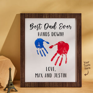 Custom Engraved Ornament Creative Handprint Best Dad Ever Father's Day Gifts - Getcustomphonecase