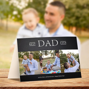 Fathers Day Gift Custom Greeting Card for Him Custom Photo Card Best Dad