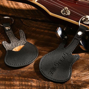 Custom Engraved Guitar Pick Holder Guitar Shape