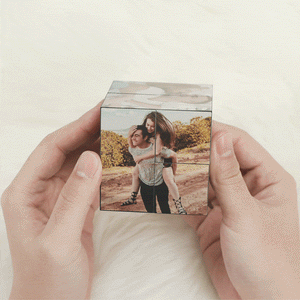 Anniversary Gift Photo Cube Gift Custom Photo Rubic's Cube Romantic Style For Lovers Multiphoto Cube
