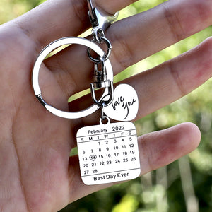 Customized Calendar Keychain Personalized Keychain Save The Date Gift For Lover