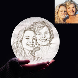 Personalized 3D Printing Photo&Engraved Jupiter Lamp - For MUM - Touch 2 Colors(10cm-20cm)