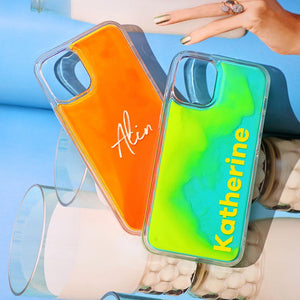 Custom Neon Quicksand iphone Case - Hot