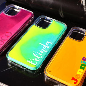 Custom Neon Quicksand iphone Case - Popular