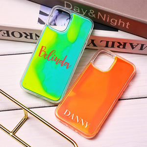 Custom Neon Quicksand iphone Case - Fashion