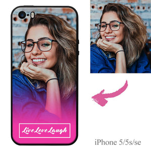 iPhone5/5s/se Custom Live Love Laugh Photo Protective Phone Case