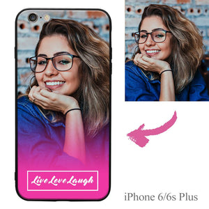iPhone6p/6sp Custom Live Love Laugh Photo Protective Phone Case