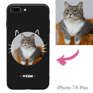 iPhone7p/8p Custom Cat Photo Protective Phone Case