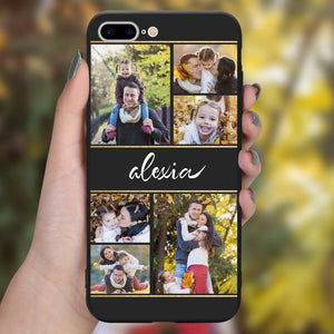 custom photo collage iphone case with name